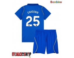 Chelsea Moises Caicedo #25 Prima Maglia Bambino 2026-27 Manica Corta (+ Pantaloni corti)